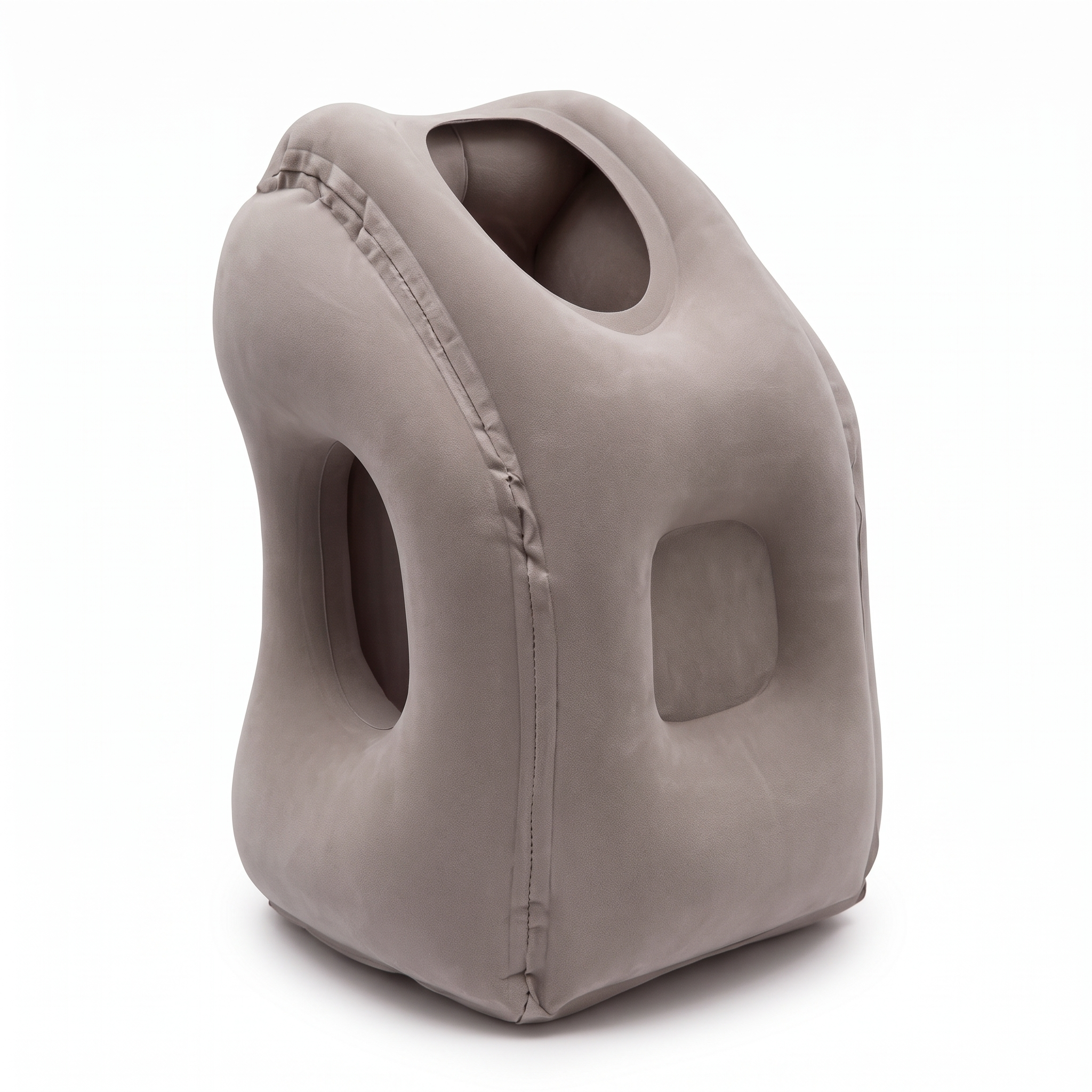 NapHug inflatable travel pillow, three-quarter view