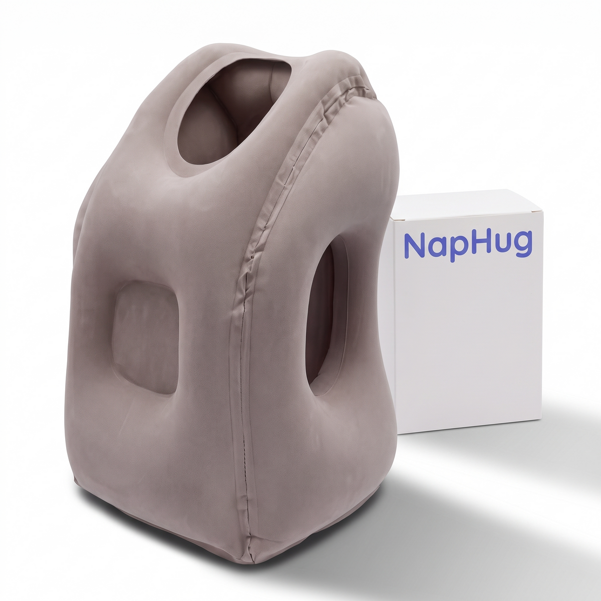 NapHug inflatable travel pillow to sleep on planes