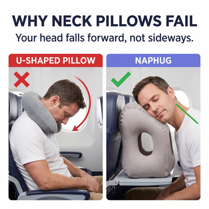 Why neck pillows fail: U-shaped pillow vs NapHug